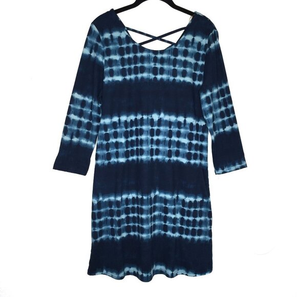 3 for $30! SALE 5th & Love Tie Dye Open Back Criss-Cross Mini Dress - Picture 1 of 7